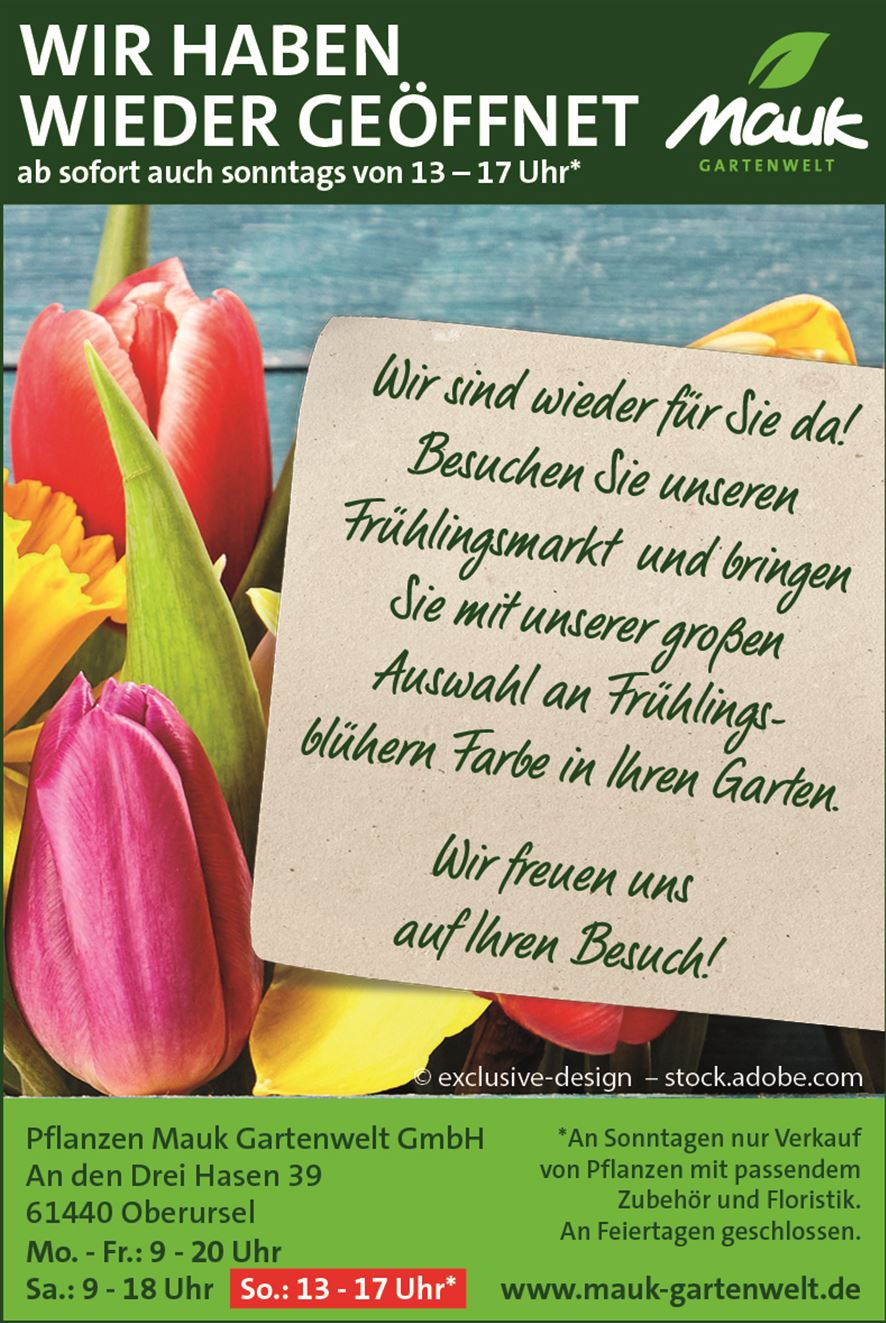 Wöchentliche Angebote aus der Mauk Gartenwelt