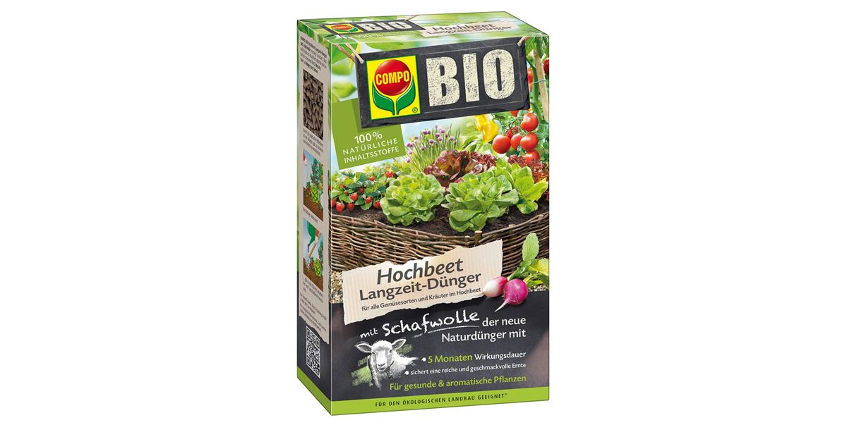 Compo Bio Hochbeet Langzeitdünger mit Schafwolle 750g Mauk Gartenwelt