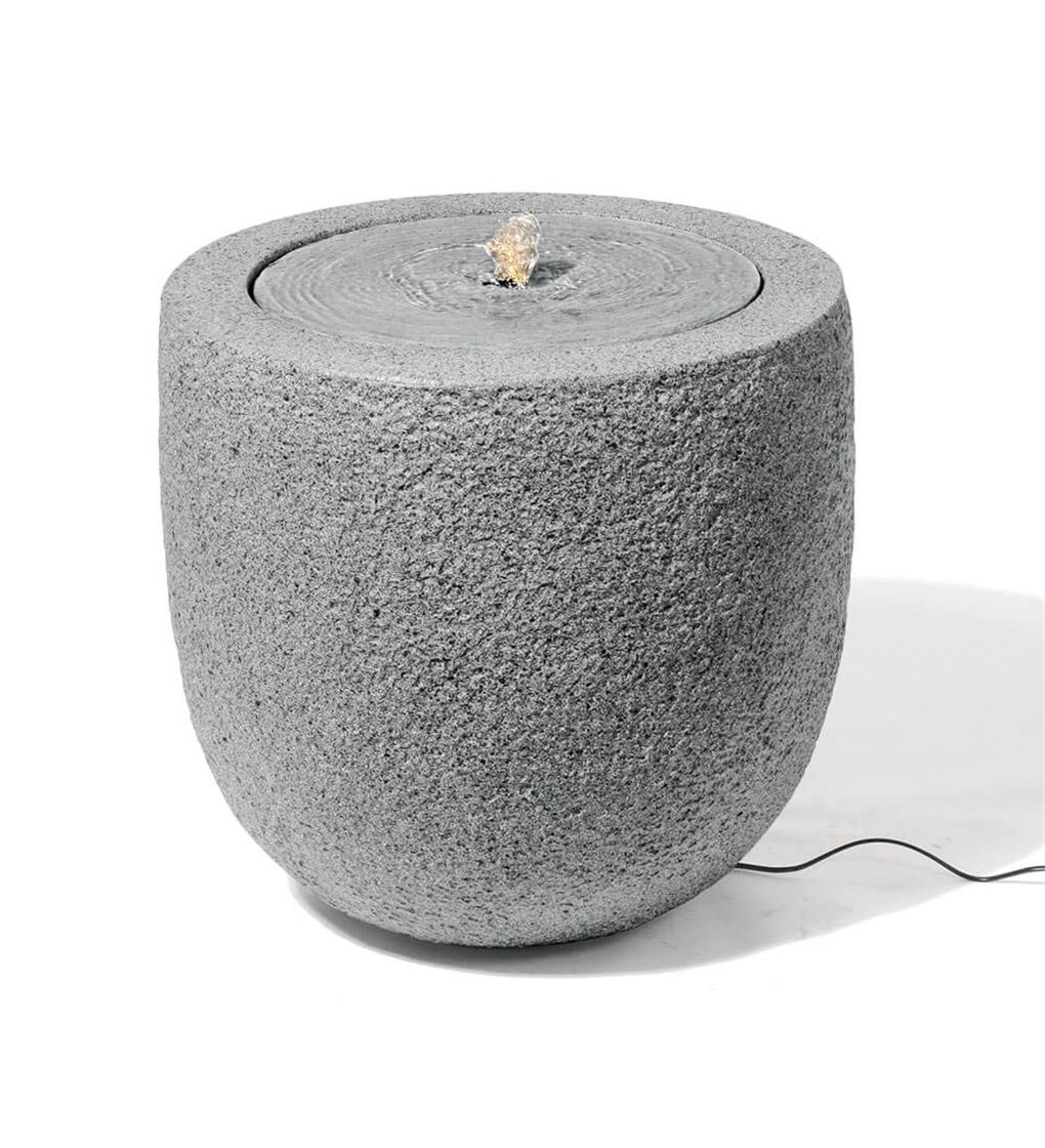 Kirschke Brunnen Mataro Granit Grau D46, H43cm - Mauk Gartenwelt