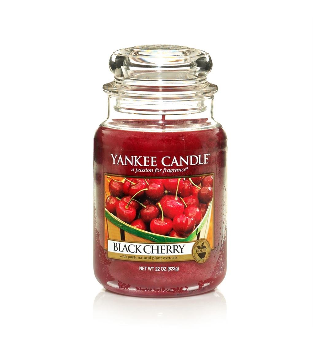 Yankee Candle Große Kerzen im Glas Black Cherry Mauk Gartenwelt