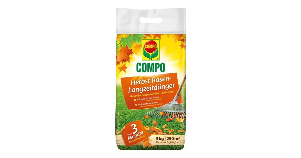 Compo Herbst RasenLangzeitdünger 5 kg Mauk Gartenwelt