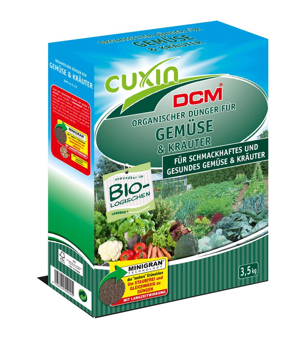 Cuxin DCM Organischer Dünger für Gemüse & Kräuter 3,5 kg Mauk Gartenwelt
