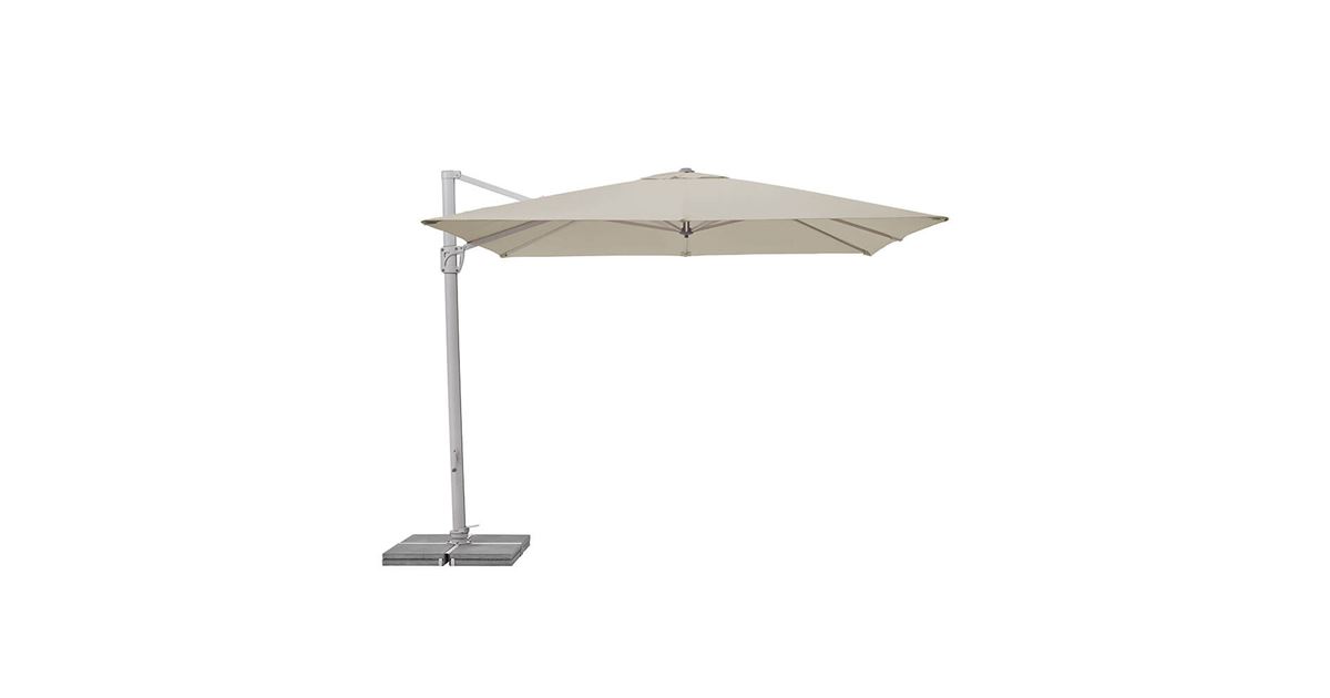 Ampelschirm Suncomfort by Glatz Sunflex 300x300cm 8-tlg., Grau - Mauk