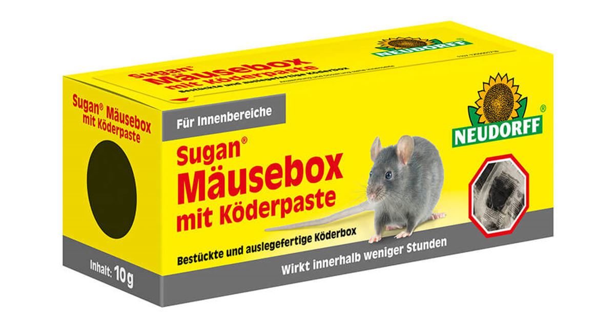 Neudorff Sugan Mäusebox mit Köderpaste 1 Stück Mauk Gartenwelt