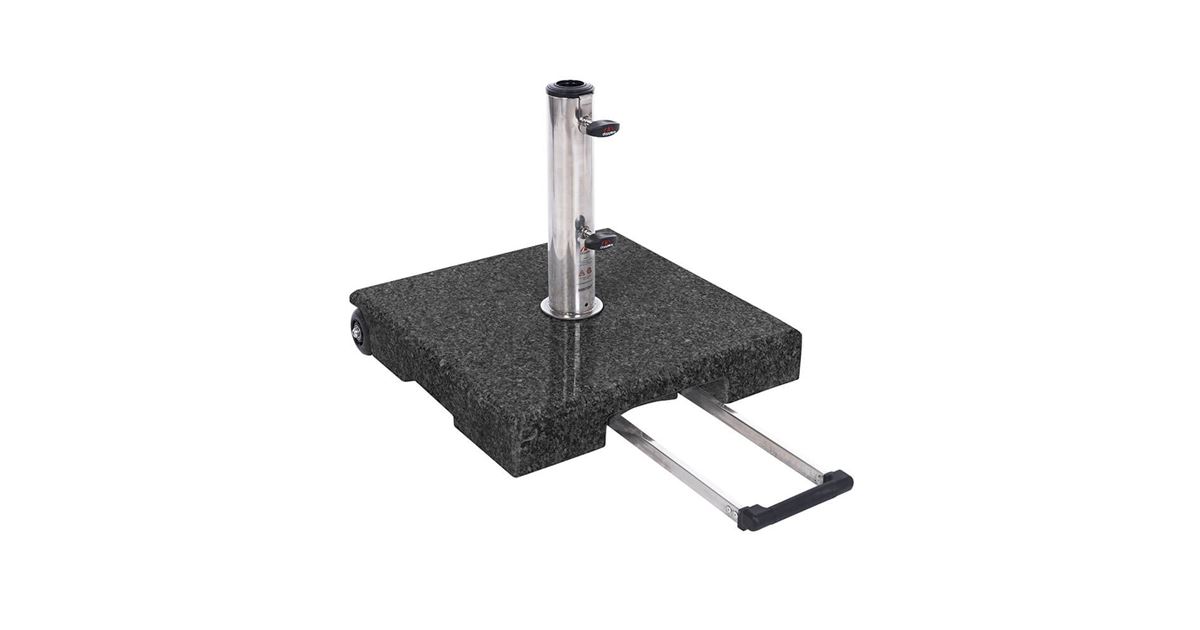 Doppler Trolley Granitsockel ca. 50 kg, mit Rollen, Farbe schwarz