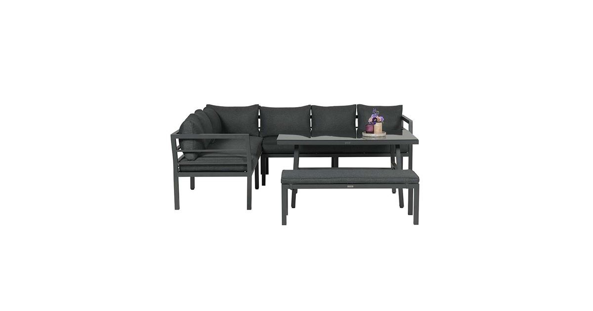 Garden Impressions Blakes Lounge/Dining Set 4-teilig, carbon black