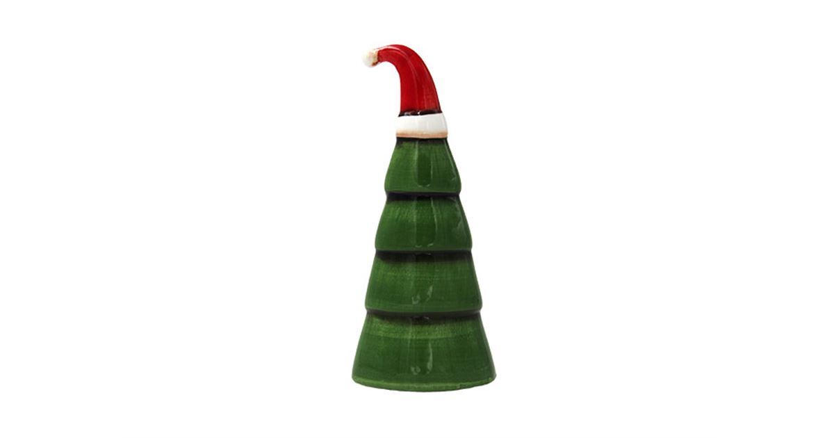 Weihnachtsbaum, mit Nikolausmütze