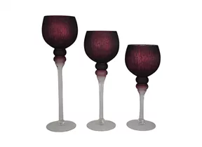 bordeaux - Windlicht Kelch auf Fuß