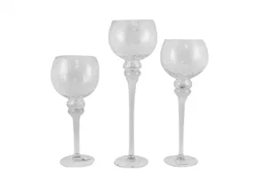 Cracking klar - Glaswindlicht Kelch auf Fuß