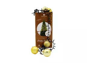 370 LED Champagne Gold - LED Lichterkette mit Dekoration