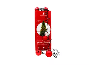 370 LED Cranberry Red - LED Lichterkette mit Dekoration