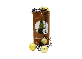 140 LED Champagne Gold - LED Lichterkette mit Dekoration