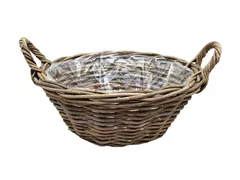 MAXPHIL living - Korbschale rund Rattan mit Henkel MAXPHIL living - Korbschale rund Rattan mit Henkel