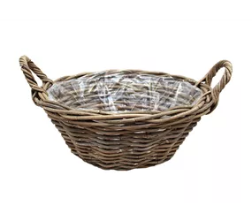 MAXPHIL living - Korbschale rund Rattan mit Henkel MAXPHIL living - Korbschale rund Rattan mit Henkel
