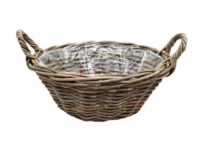 MAXPHIL living - Korbschale rund Rattan mit Henkel MAXPHIL living - Korbschale rund Rattan mit Henkel