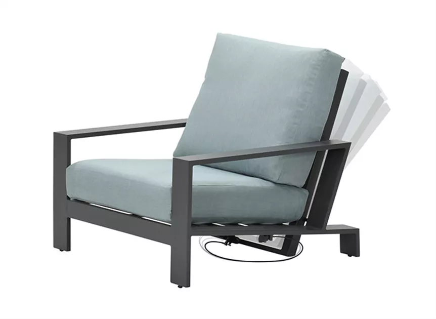 Lincoln verstellbarer Sessel carbon black mintgrau, Garden Impressions