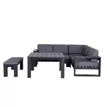 Garden Impressions - Loungegruppe Cube carbon / black Garden Impressions - Loungegruppe Cube carbon / black