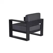 Garden Impressions - Cube Lounge Sessel, carbon black/reflex black