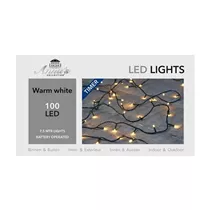 LED Lichterkette - 100L / 7,5M warmweiß für innen & außen