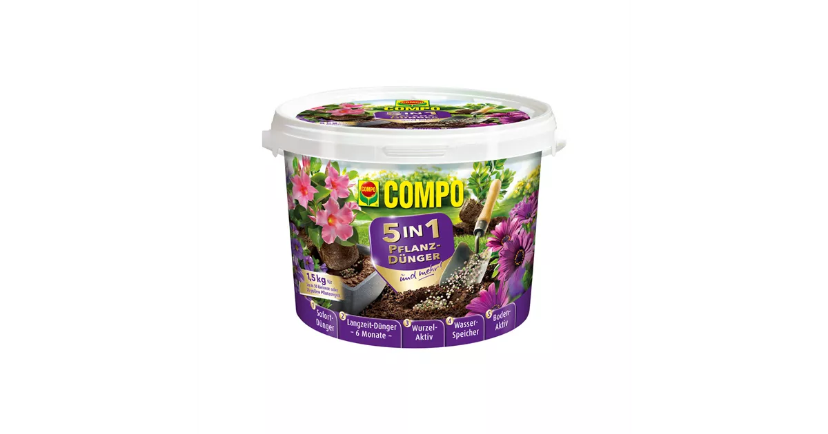 Compo 5in1 Pflanzdnger 1,5kg - Mauk Gartenwelt