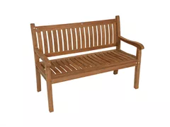 Lesli Living - Bank Teak Rückenlehne gebogen, 130 cm Lesli Living - Bank Teak Rückenlehne gebogen, 130 cm