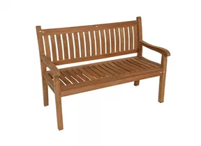 Lesli Living - Bank Teak Rückenlehne gebogen, 130 cm Lesli Living - Bank Teak Rückenlehne gebogen, 130 cm