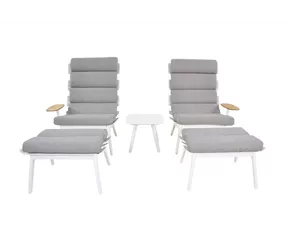 Lesli Living - Sonnenliegen Duoset Ventus White