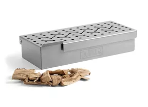 für Gasgrills ab Weber Q200 - Räucher Box Universal Edelstahl für Gasgrills ab Weber Q200 - Räucher Box Universal Edelstahl