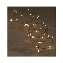 LED Lichterkette - B.O.T. Wire Schwarzdraht 20L / 1M warmweiß für Innen