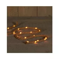 LED Lichterkette - B.O. Jute 20Led / 1,5M Kupferdraht classic warm