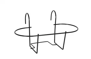 Artstone - Balkonkastenhalter Amy oval, schwarz Artstone - Balkonkastenhalter Amy oval, schwarz