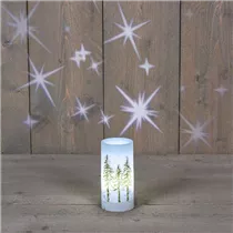 LED Kerze - Baum 7X15 cm / Stern Projektion LED Kerze - Baum 7X15 cm / Stern Projektion