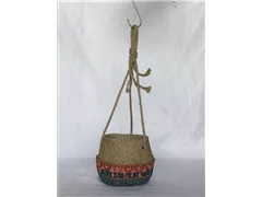 Zementtopf mit Aufhängung - Bunt/Natur, 16,5x16,5x13 cm Zementtopf mit Aufhängung - Bunt/Natur, 16,5x16,5x13 cm