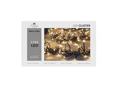 LED Lichterkette - Cluster 1152L / 6,9M warmweiß für innen & außen
