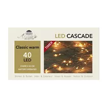 LED Lichterkette - Cascade Kupferdraht 40L / 8X0,5M classic warm für innen & außen
