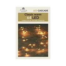 LED Lichterkette - Cascade Kupferdraht 64L / 8X0,8M classic warm für innen