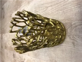 gold,14x20 cm - Kerzenhalter "Äste"