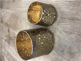 gold - Windlicht, 12 cm