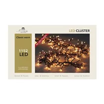 LED Lichterkette - Cluster Flash 1152L / 6,9M classic warm für innen & außen