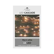 LED Lichterkette - Cascade Silberdraht 64L / 8X0,8M warmweiß für innen