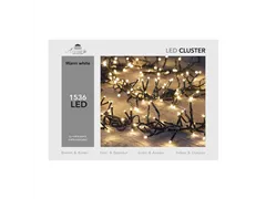 LED Lichterkette - Cluster Lights 1536L / 9M warmweiß für innen & außen