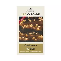 LED Lichterkette - Cascade Stern Kupferdraht 40L / 8X0,5M classic warm für innen