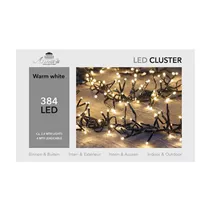 LED Lichterkette - Cluster Lights 384 L / 2,4M warmweiß für innen & außen