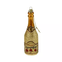 Glashänger - Champagnerflasche, gold