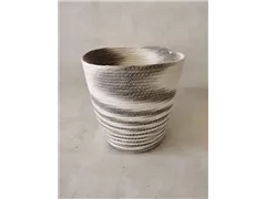 weiß/grau, 28x28 cm - Korb ohne Henkel weiß/grau, 28x28 cm - Korb ohne Henkel