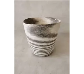 weiß/grau, 28x28 cm - Korb ohne Henkel weiß/grau, 28x28 cm - Korb ohne Henkel