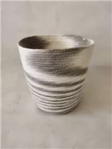 weiß/grau, 28x28 cm - Korb ohne Henkel weiß/grau, 28x28 cm - Korb ohne Henkel