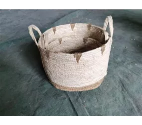 zweifarbig,35x26 cm - Korb m. Griff zweifarbig,35x26 cm - Korb m. Griff