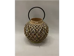 25x25x23 cm, holz - Laterne geflochtenes Holz 25x25x23 cm, holz - Laterne geflochtenes Holz