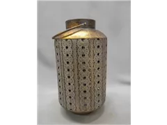 24x24x44 cm, gold - Laterne mit Henkel 24x24x44 cm, gold - Laterne mit Henkel
